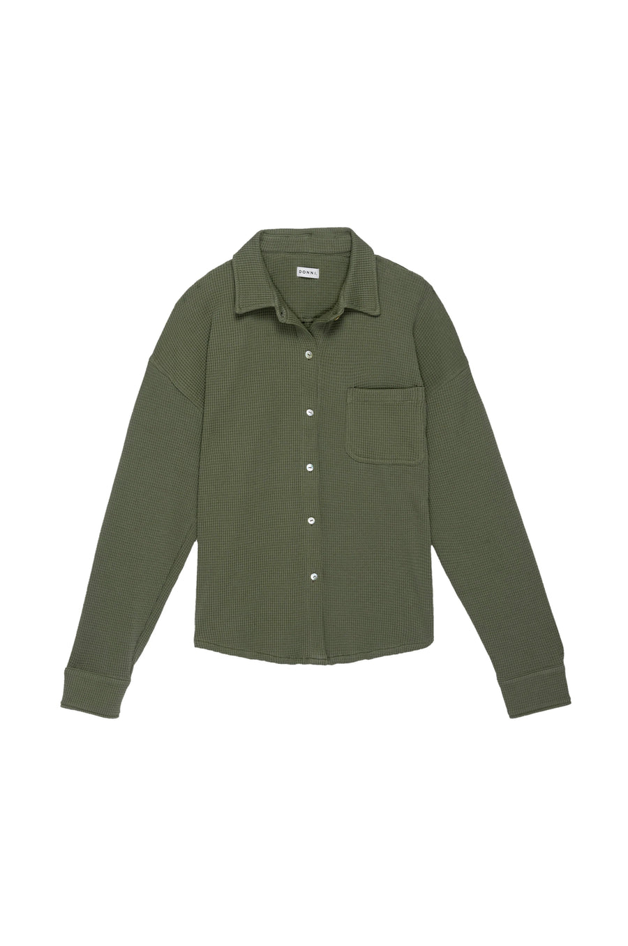 Thermal Button Down - Sage - offe market