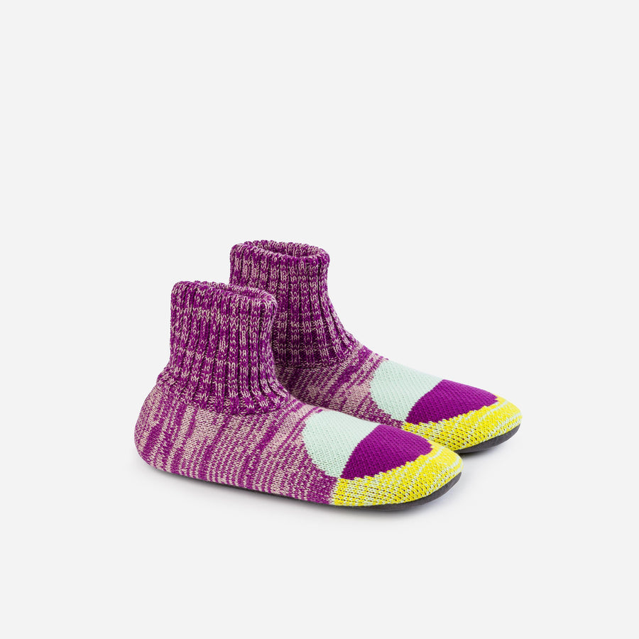 Flip Dot Knit Sock Slippers