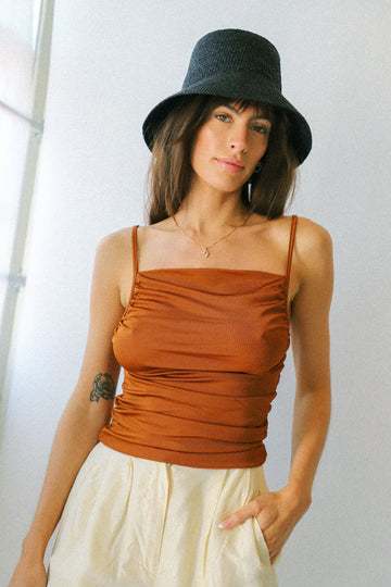 Camel Sheila Ruched Tank