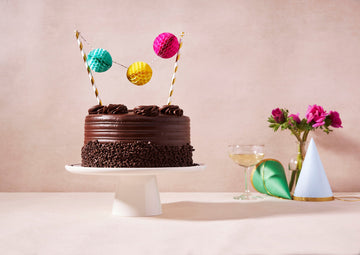 Birthday Brights Cake Topper - Pink & Blue