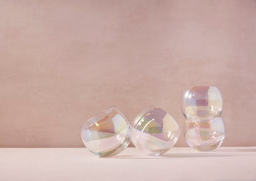 Iridescent Rocking Tumbler Glass, Set of 4 - offe market