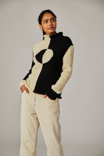 Black & White Cookie Sweater - offe market