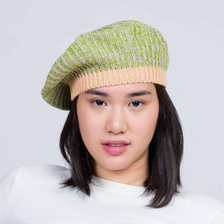 Static Swatch Knit Beret